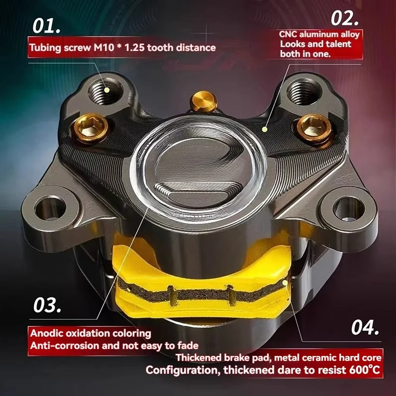 Hot selling high-quality motorcycle accessories with aluminum alloy double piston rear calipers