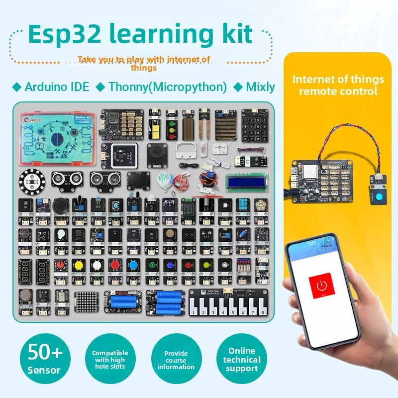 

ESP32Development Board IoT Kit Beginners Learning BluetoothwifiRemote ControlmicropythonProgramming