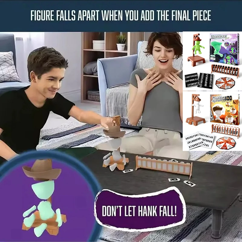 interesting Funny Magnetic  Word Game 2-person Challenge Game\ Magnetic Hanger Mystery@ Family Gathering Game Toy#% Christmas