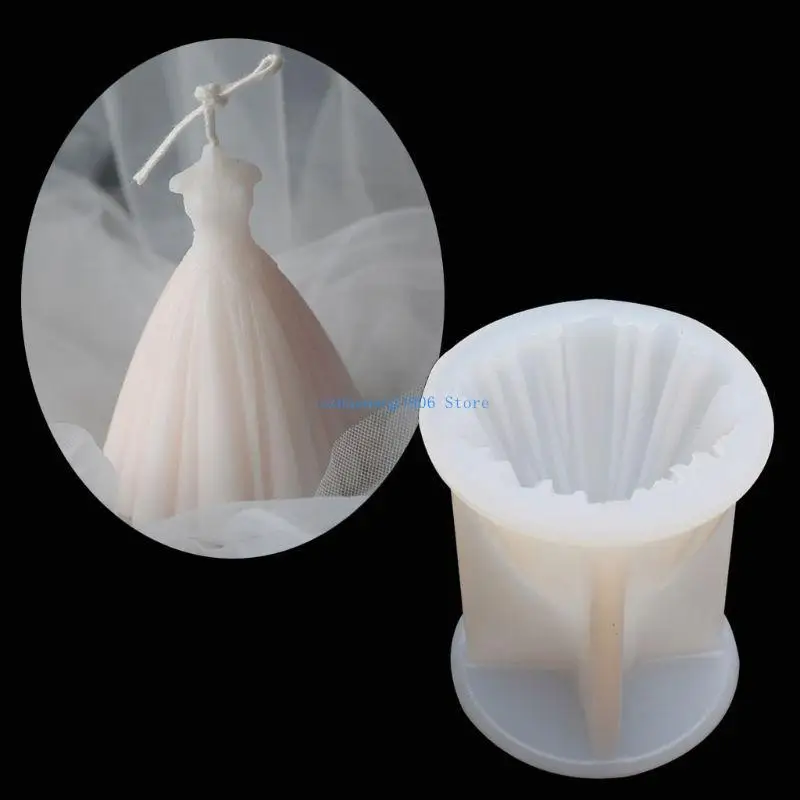 85LF الشوكولاته فندان قالب حلوى عيد الميلاد الأميرة فستان الراتنج قالب خبز الكعك