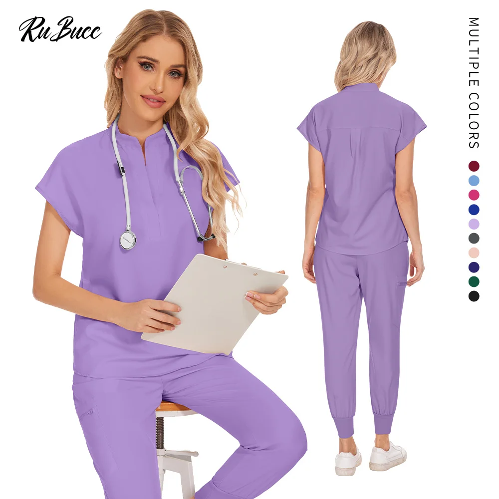 Unisex Medical Uniforms Men Health Service Nursing Clothes Doctor Costume Women Scrubs Sets Dentist Workwear Clinical Tops Pants
