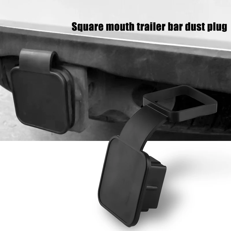 1pcs Dust-proof cover for square trailer at the rear of the car, and high-temperature resistant rubber for trailer hook cover.