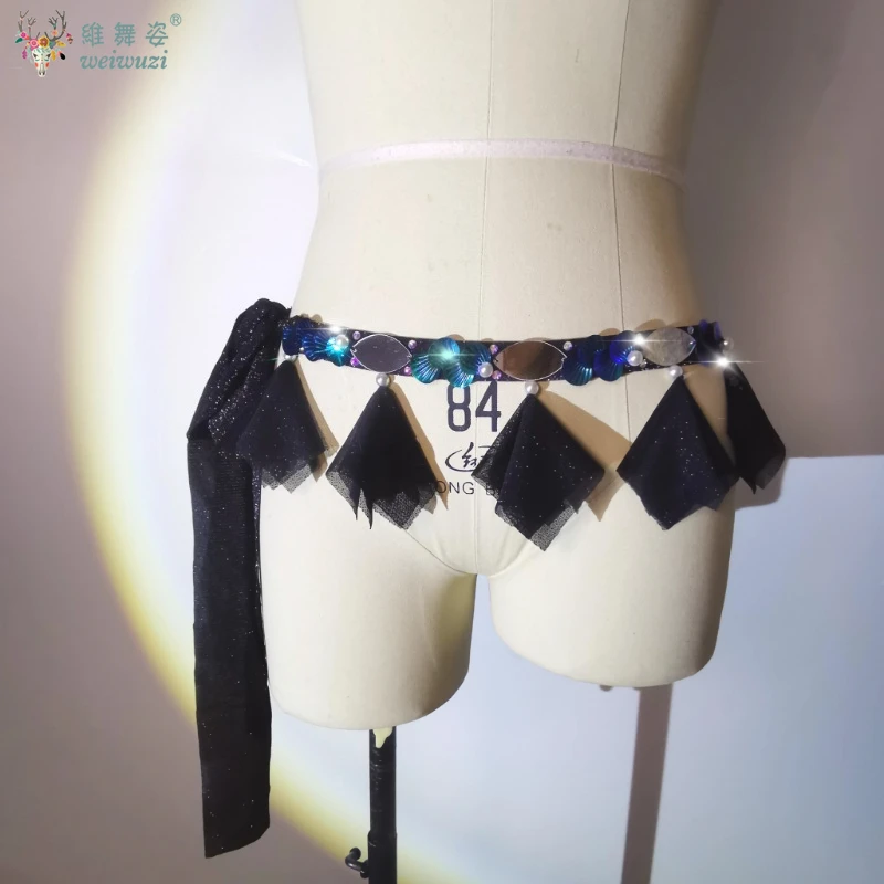 

Belly Dance Performance Accessories Women Exquisite Handmade Flash Sequin Tassel Belt Adult and Children's Oriental Dance Belts