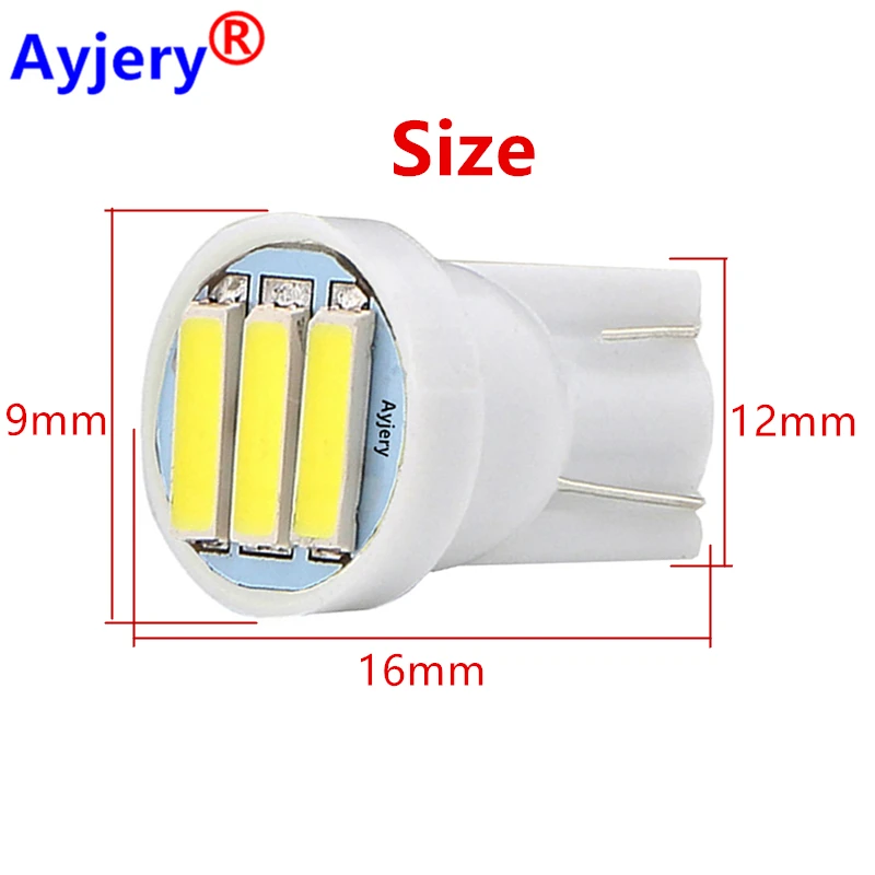 Wholesale!! 1000PCS/lot T10 7014 3SMD 194 927 161 168 W5W 3 Led Auto Instrument Lights Indicator Lamps DC 12V Parking Side Lamps