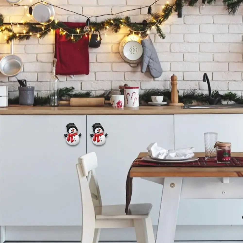 لأدراج مضمد عيد الميلاد مقبض خزانة يغطي قابلة لإعادة الاستخدام سهلة التركيب مقابض الأبواب درج يسحب زينة عيد الميلاد