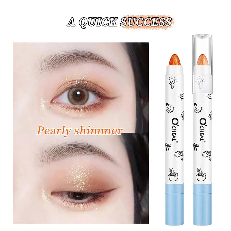 OCHEAL-Multi-Stick Glitter Eyeshadow Pen, Corretivo, Marcador, Iluminar, Impermeável, Longa Duração Maquiagem, Maquiagem dos Olhos