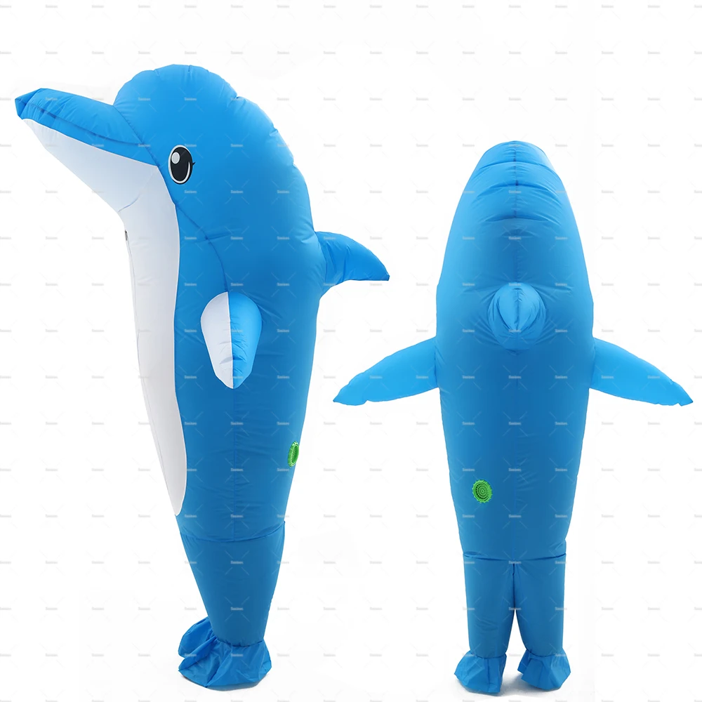 

Inflatable Costume DolphinT-rex Dinosaur Blow Up Air Suit Carnival Party Cosplay Outfit Cute Fancy Dress For Men Women Halloween