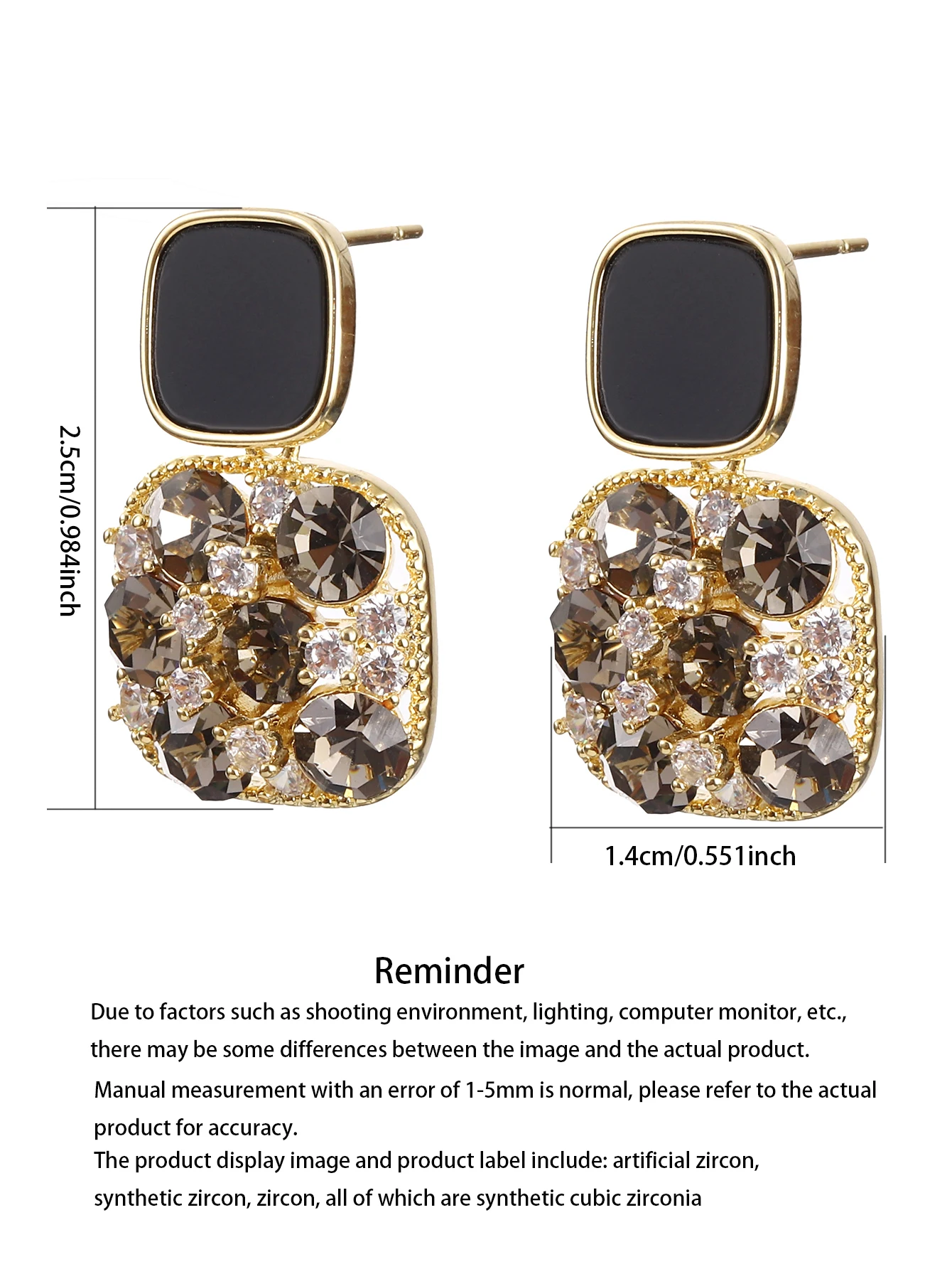 

Earrings 2024 New Trendy Autumn/Winter Luxury Light Luxury Internet Celebrity Earrings Temperament Versatile Black Earrings Fema