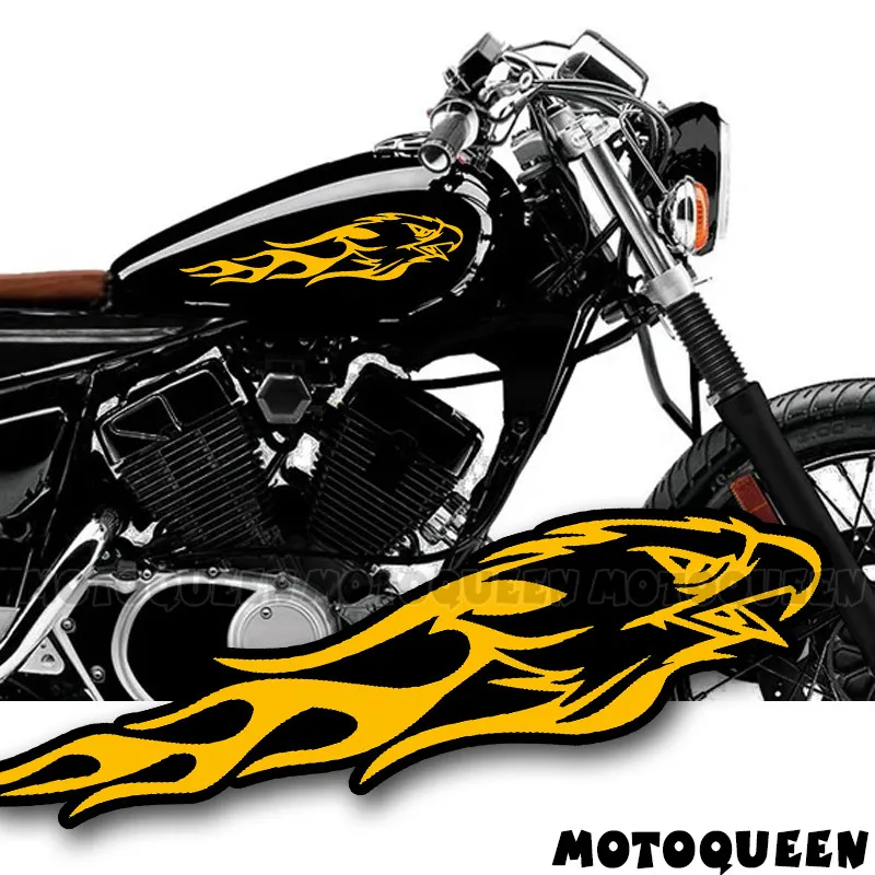 Flame Eagle Sakura Butterfly Sticker Set 2PCS Matte Waterproof Removable Vinyl Decal Motorcycle Helmet Tank Scooter Bike Decor