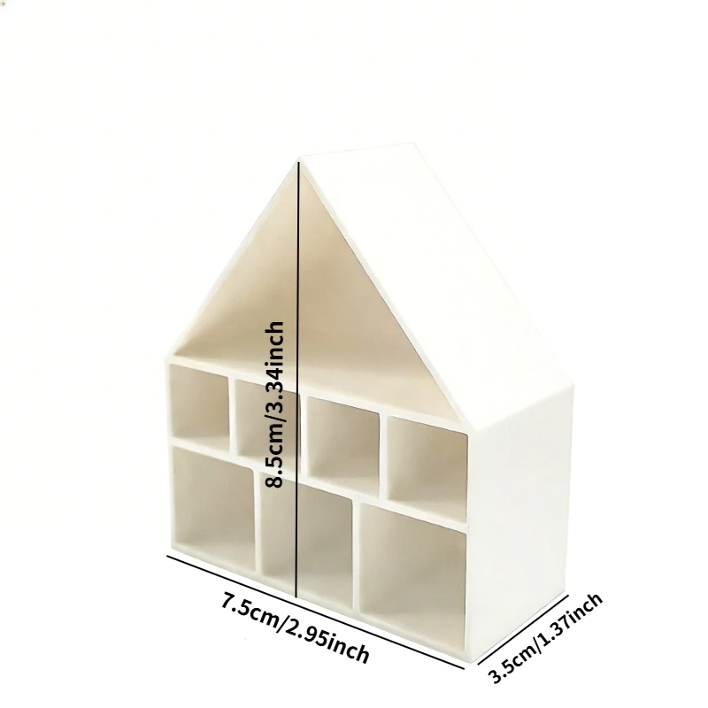 1pc Miniature Model House Storage Rack, Home Desktop Decoration Building Model Ornaments, Mini Decoration Small House Ornaments
