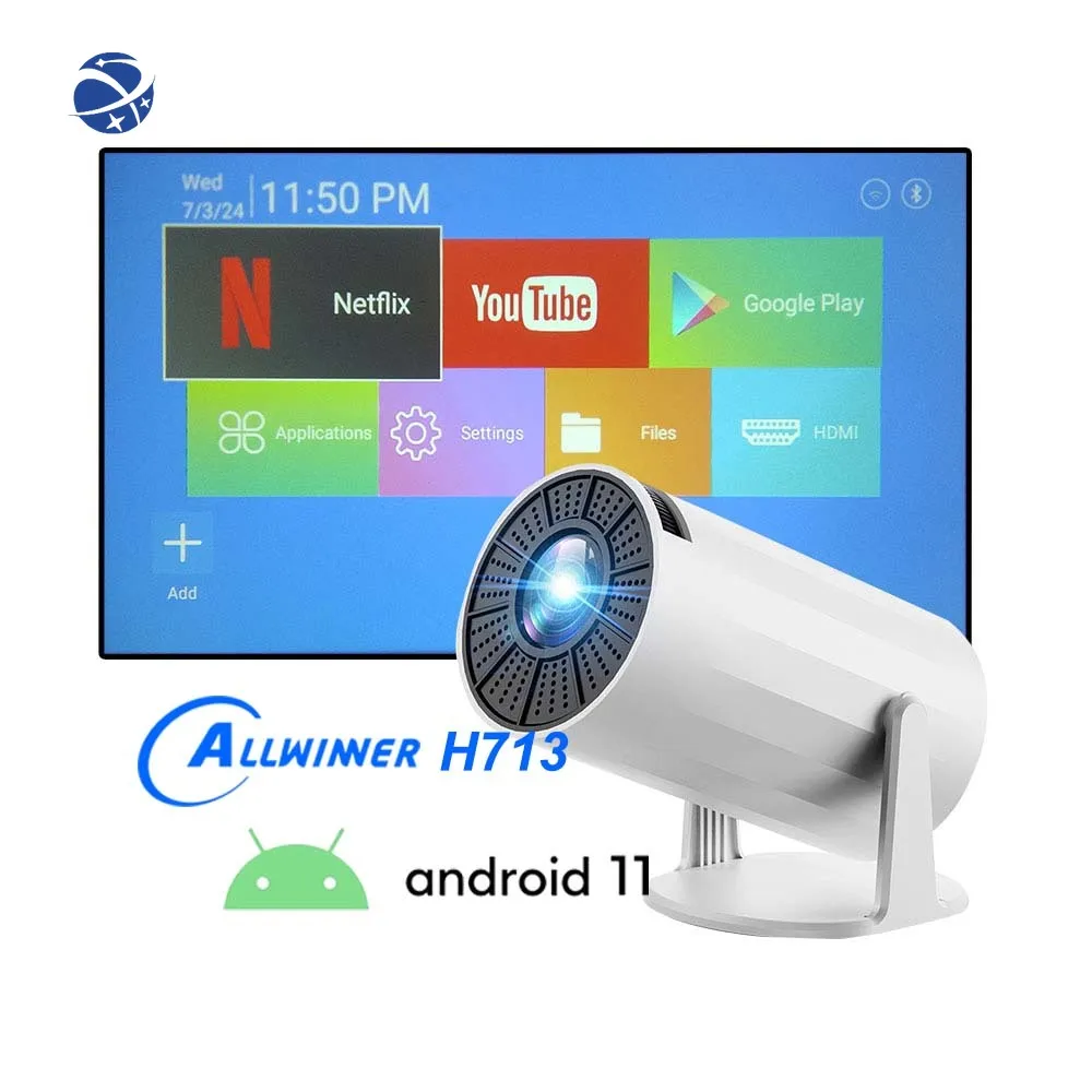 XP300 PRO Android 11 Portable Projector with Wifi 160 ANSI Allwinner H713 Home Cinema 720P Physical Res. Full hd 4k Projectors