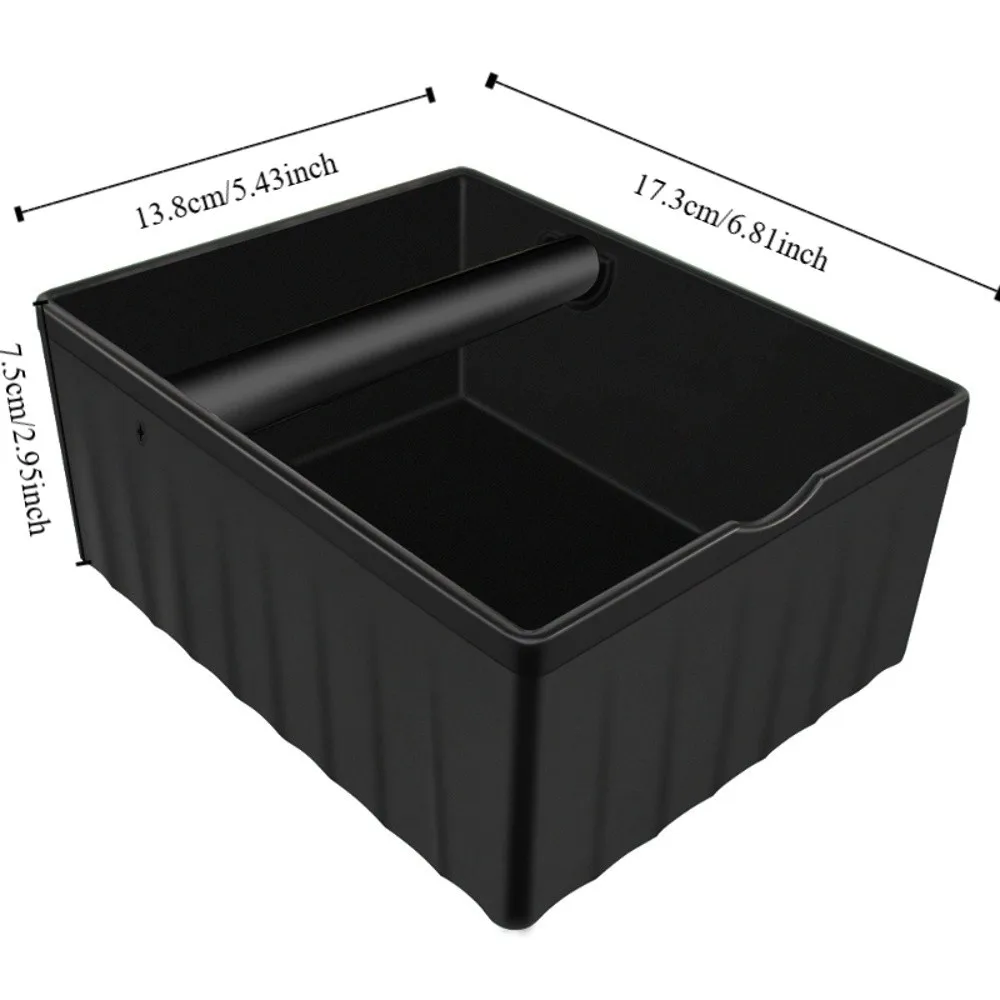 Rectangular Coffee Grounds Tapping Box with Tapping Rod Anti Slip Base Coffee Grind Waste Bin Large Capacity Stable