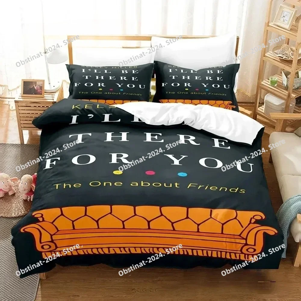 

3D Print Friends Tv Show Comedy Style Bedding Set Boys Girls Twin Queen King Size Duvet Cover Pillowcase Bed boys Adult Bedroom