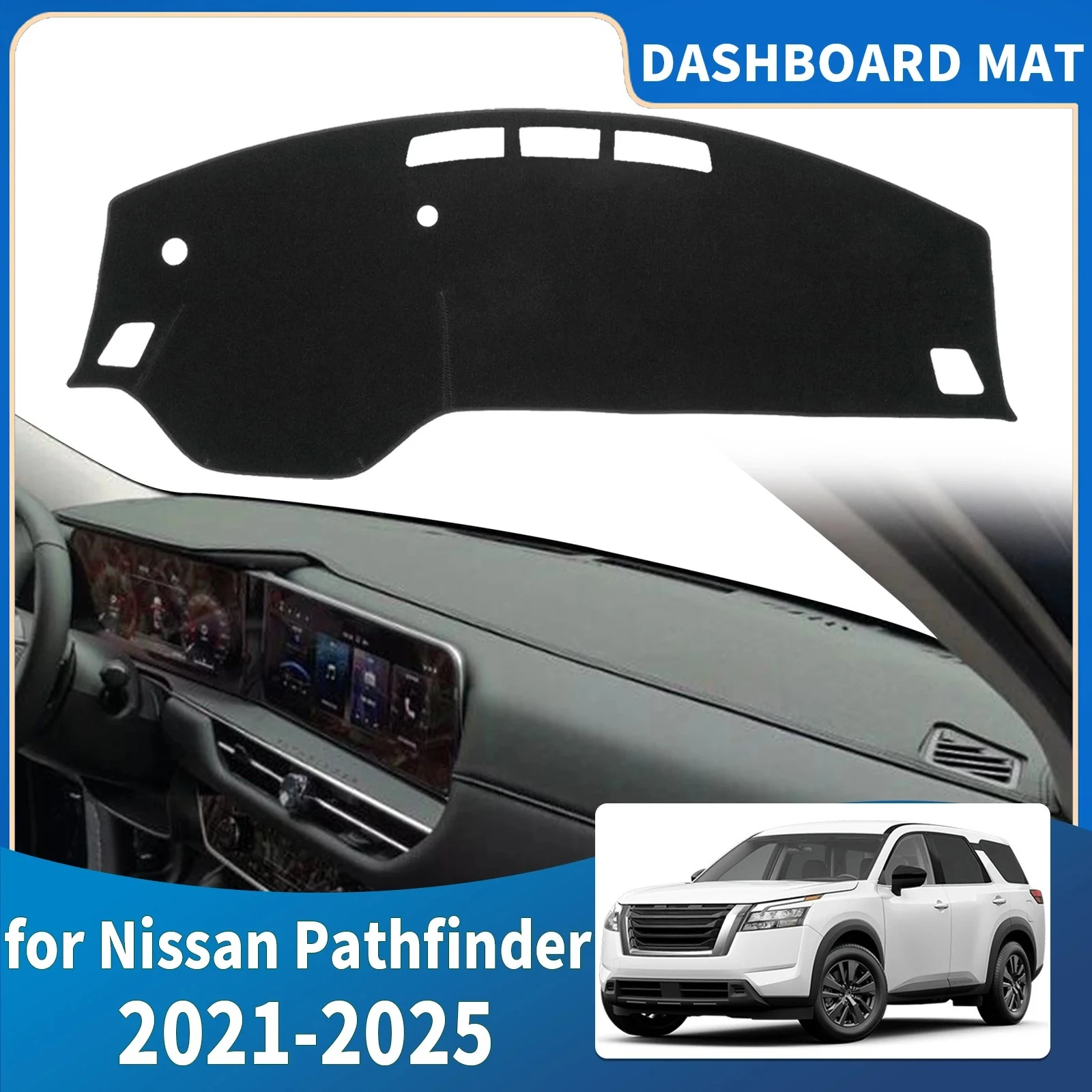 

for Nissan Pathfinder R53 SL 2025-2021 Car Accessories Dashmat Dashboard Cover Pad DashMat Sunshade Protective Carpet Leather