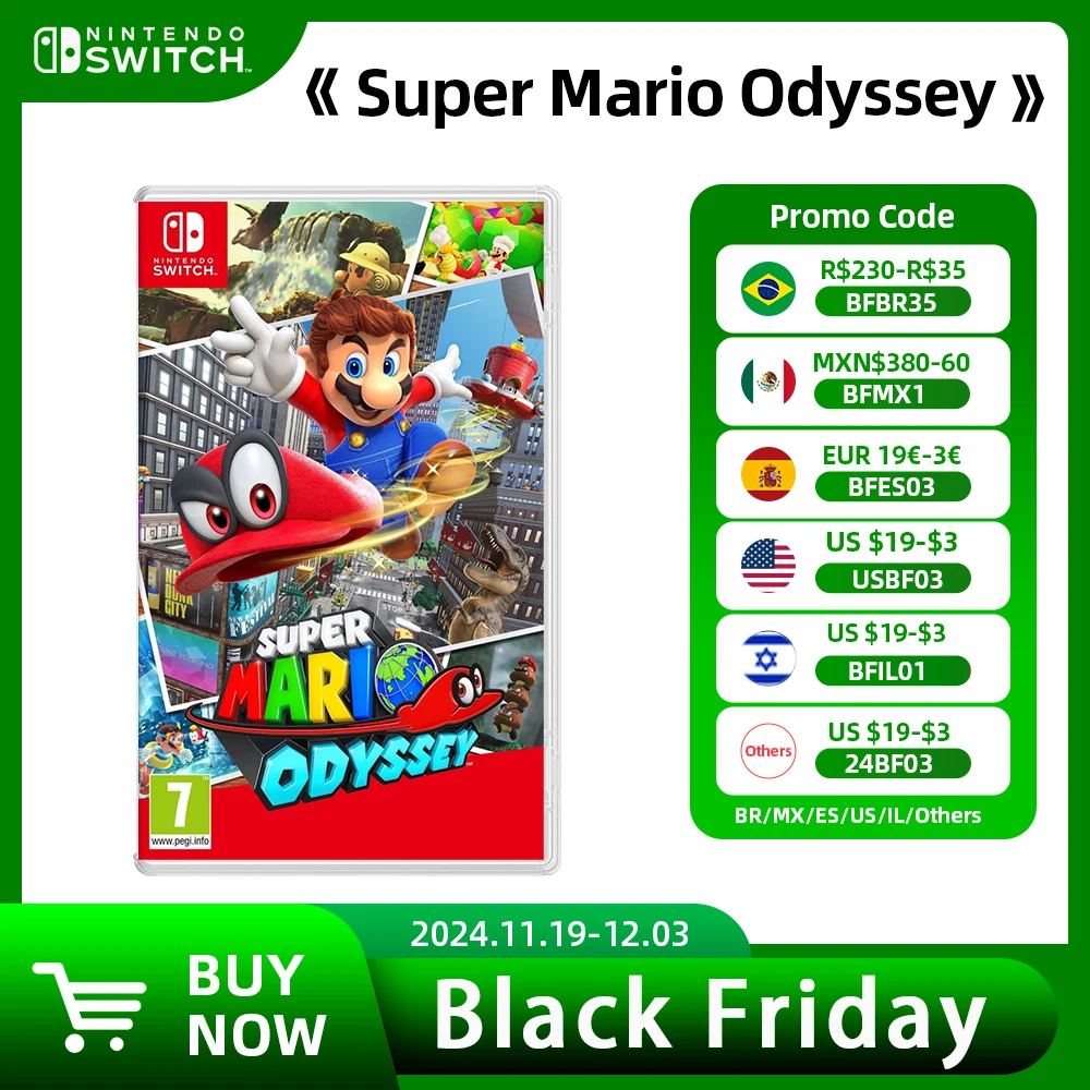 Nintendo Switch Game Super Mario Odyssey TV Tabletop Handheld Play Modes Genre Platformer Action for Switch OLED Lite Console