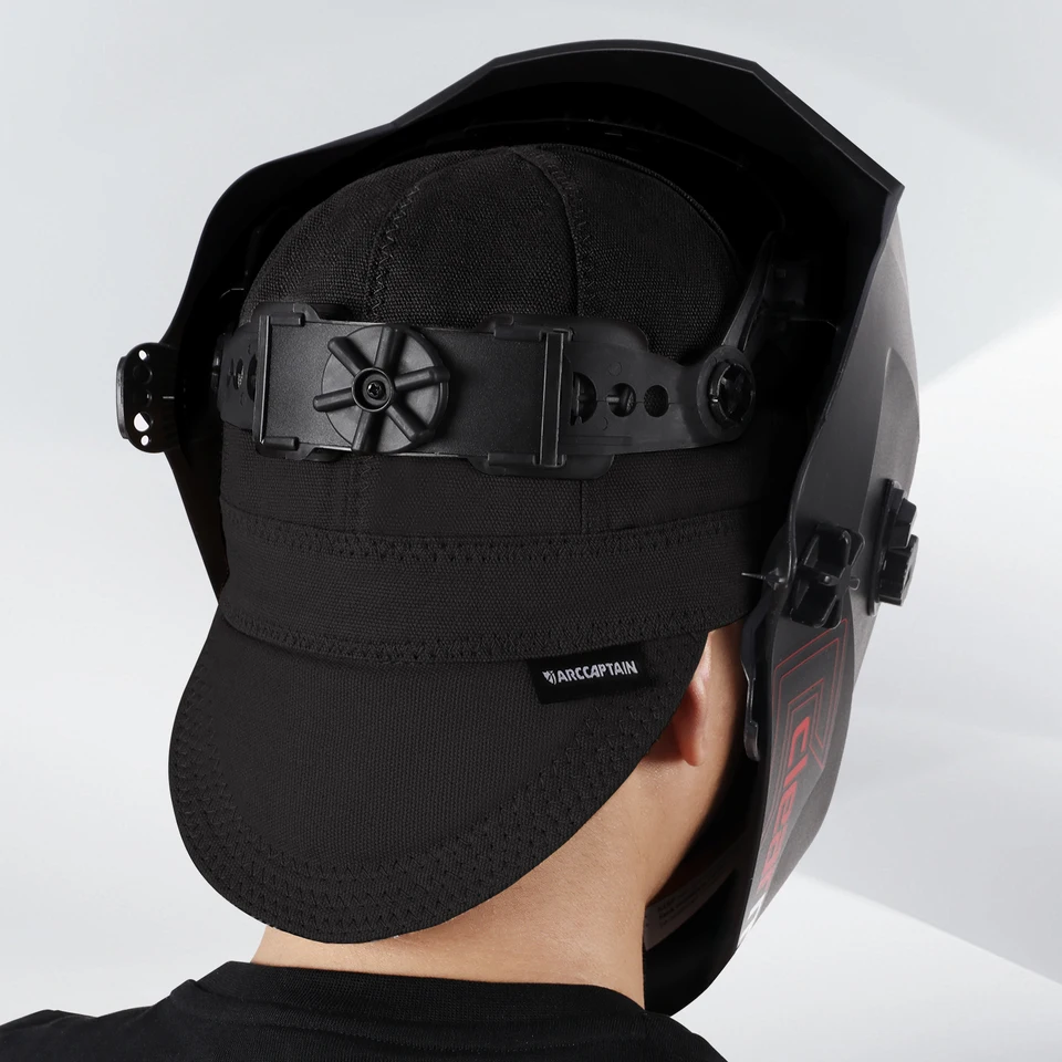 MECCANIXITY Reversible Welding Cap – 8" ID 8-Panel Black Flame-Retardant Welder's Hat For Men & Women