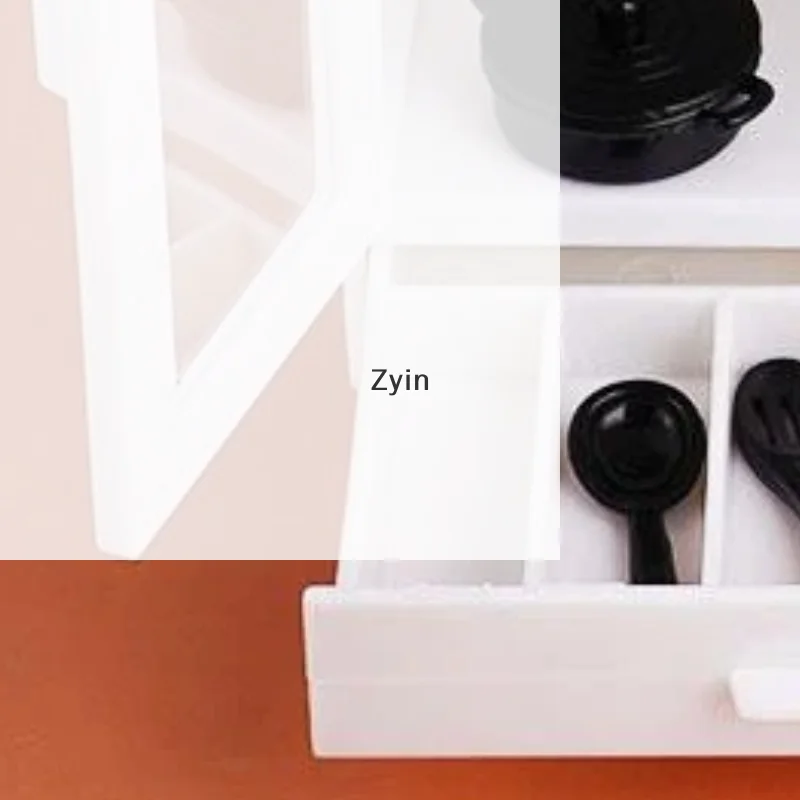 Ensemble de jouets alimentaires pour jeu de simulation, échelle 1:12, modèle de meubles de cuisine pour maison de poupée, Kit d'armoire de cuiseur à riz Miniature