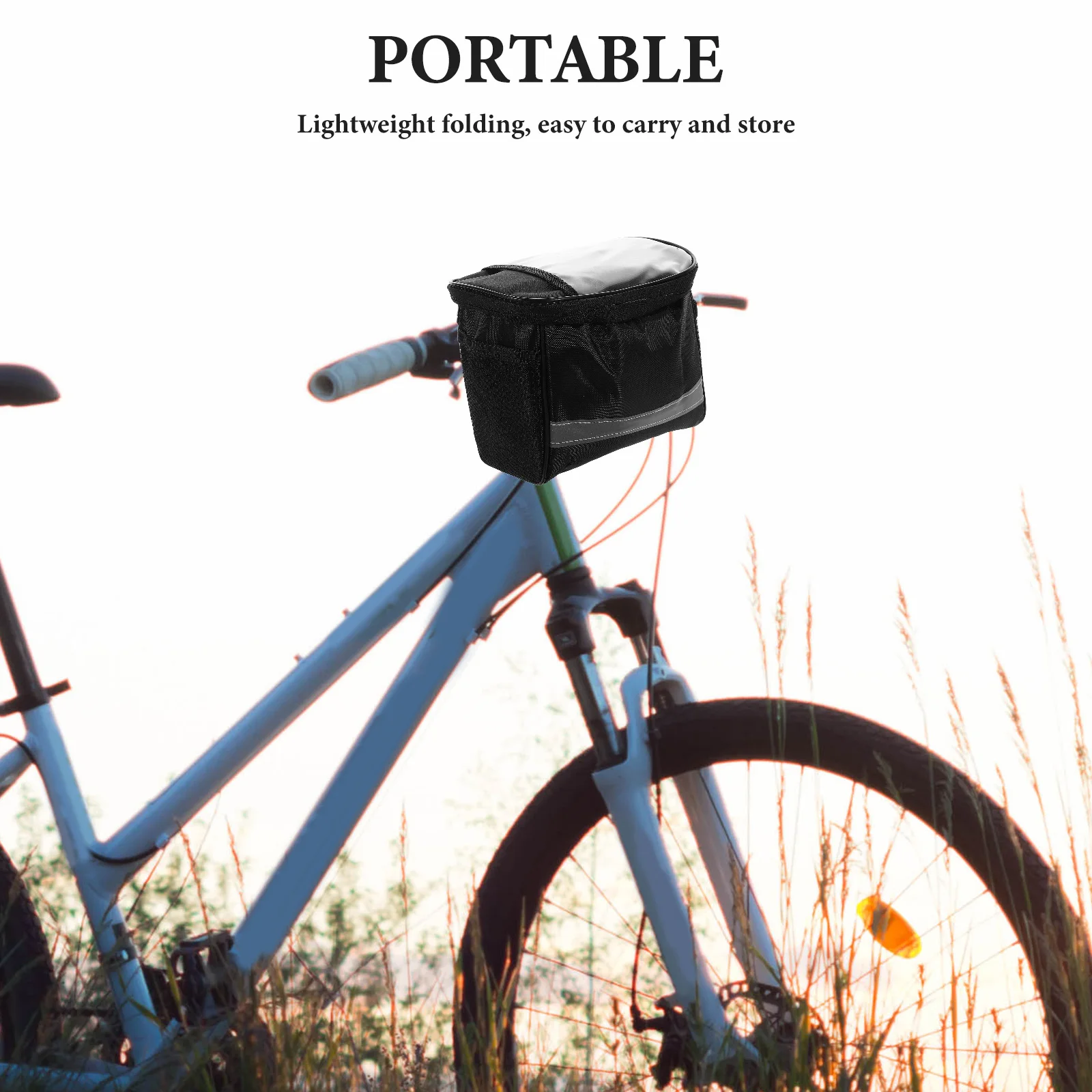 

Multifunctional Lightweight Folding Bicycle Front Universal Fit For Road Mountain Electric Bike Handlebar Storage Pouch Tool Bag