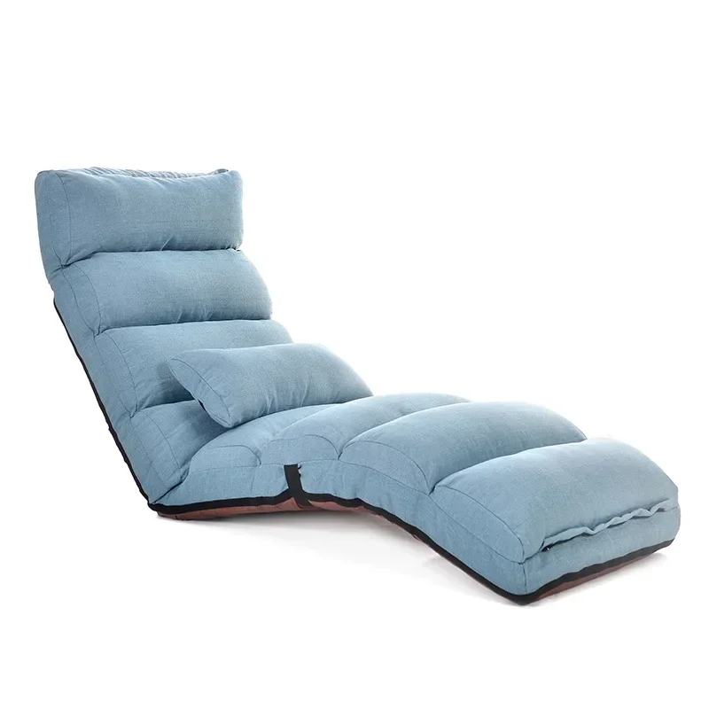 Lazy Sofa Tatami Folding Single Small Sofa Chair Living Room Office  Adjustable Chaise Lounge Window Backrest Chair