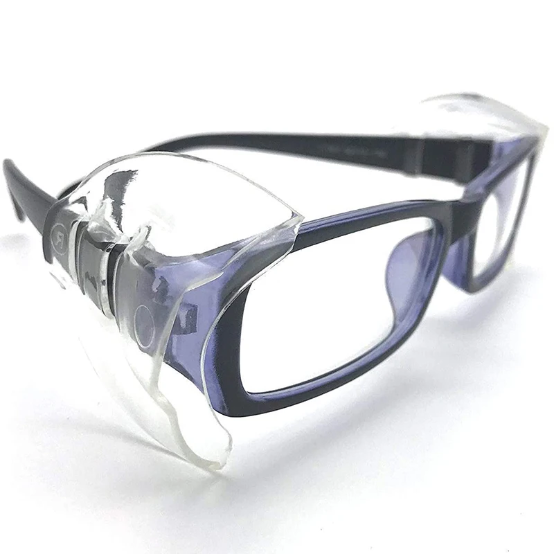 RISE-8 Pairs Safety Eye Glasses Side, Slip On Clear Side Shield For Safety Glasses- Fits Most Eyeglasses(M-L)