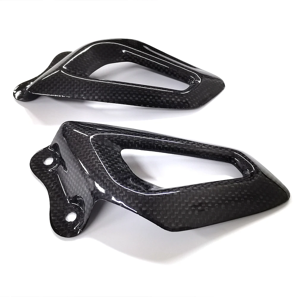 Para bmw s1000rr 2019 2020 2021 2022 2023 acessórios da motocicleta pura fibra de carbono placas calcanhar guardas apoio para os pés painéis peças kits