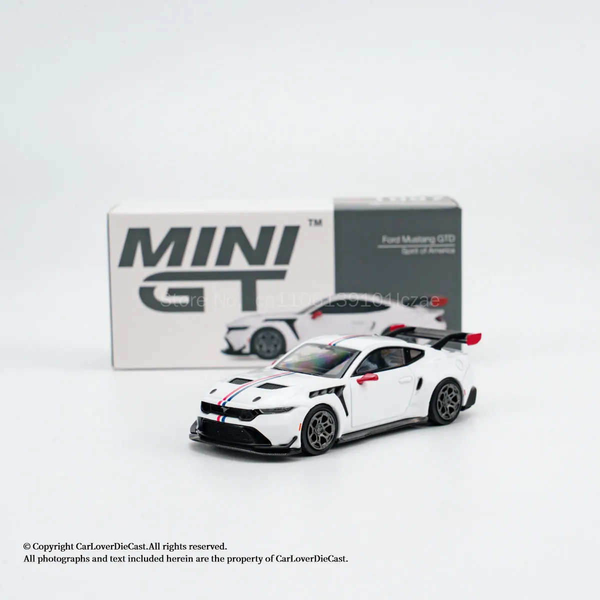 In Stock MINIGT 1:64 Diecast Car Model Ford Mustang Gtd White Alloy Lhd 1097 Collectible Vehicle For Adult Car Enthusiasts