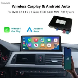 iManAuto Wireless Carplay Android Auto for BMW NBT 1 3 5 7 Series X1 X3 X5 F15 F25 F26 F48 F01 F10 F11 F20 F30 Car Play Module