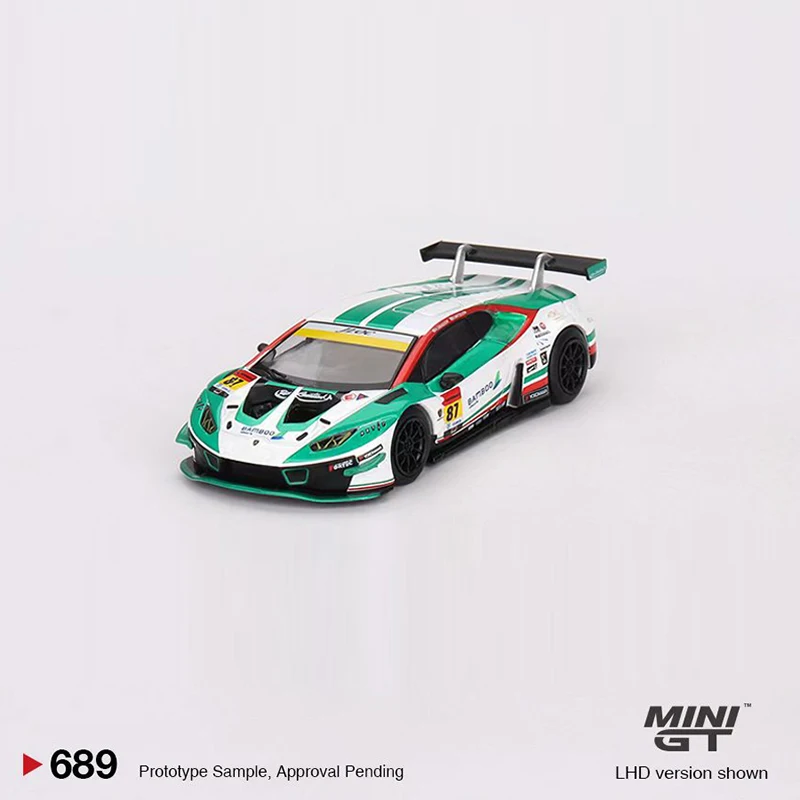 MINIGT-Modèle réduit de voiture Lambor Motoracan GT3 EVnings, véhicule de sport en alliage moulé sous pression, échelle 1:64