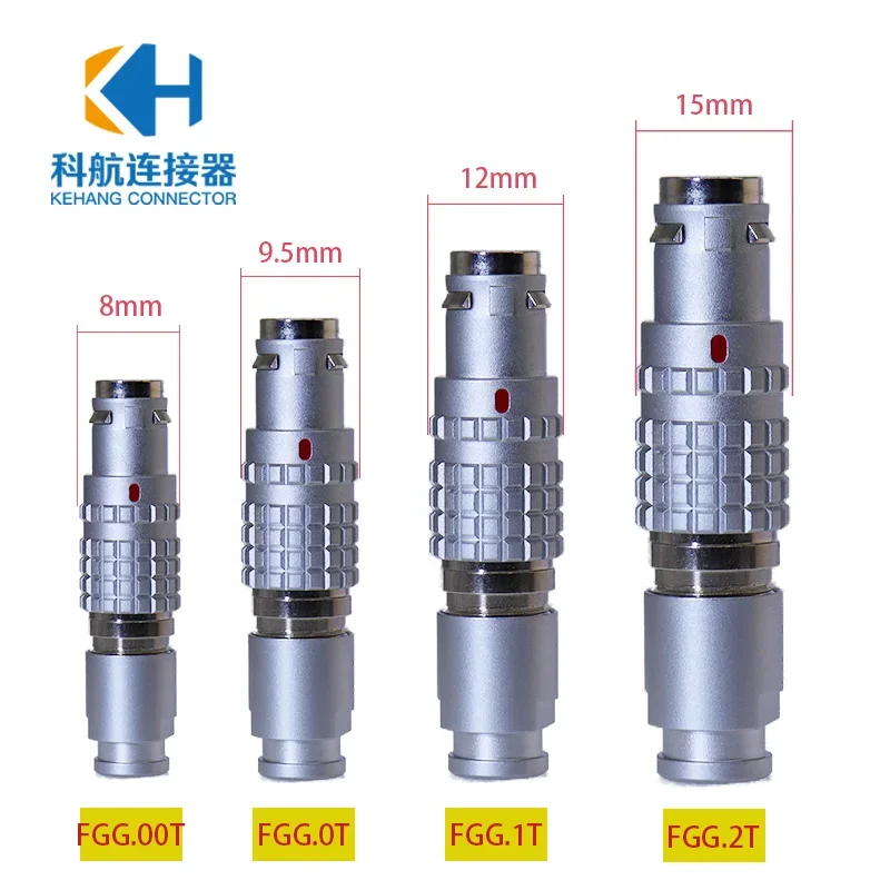 FGG .0T 1T 2T 2Pin~26Pin Waterproof Connector, IP68 RoHS Certified Wire Connectors Compatible with LEMO ODU Standard but Plug