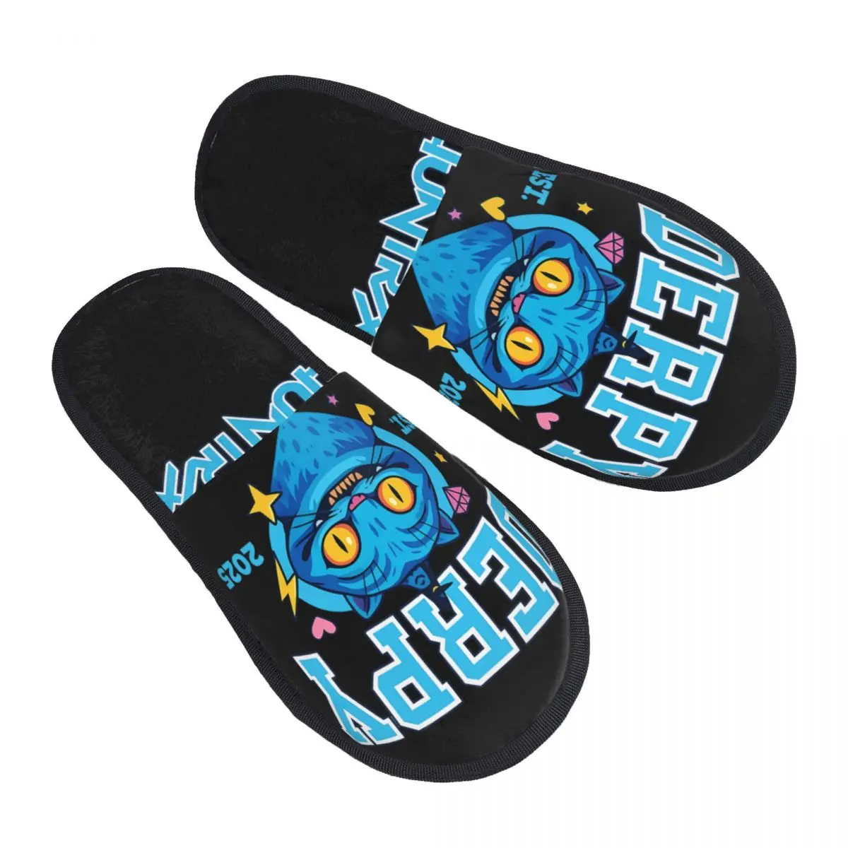 

Kpop Demon Hunter Derpy Sussy Guest Slippers for Spa Women Custom Print House Slipper