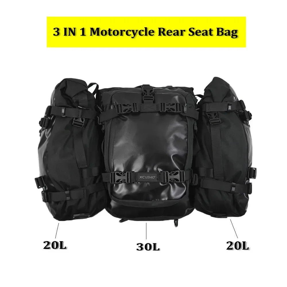 10L 20L 30L Motorcycle Rear Bag Multi-function Waterproof Inner Bag Motor Side Tail Luggage Storage Bag Riding Backpack