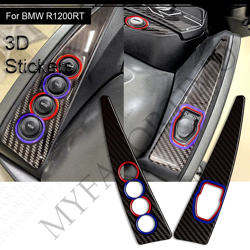 For BMW R1200RT R 1200 RT R1200 Tank Pad Grips Kit Knee 3D Stickers Decals Fairing Fender Mudguard Trunk Luggage Cases 2021-2025