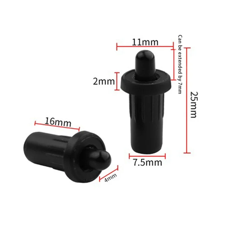 Spring Center Shaft Connector Door Pin Partition Pin Black Plastic Iron Core Telescopic Upper And Lower Door Shafts Durable
