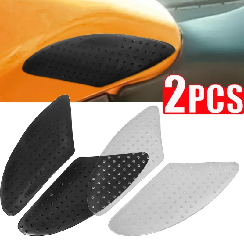 

2pcs Motorcycle Heat Insulation Anti-Slip Sticker Knee Grip Protector Rubber Sticker Tank Traction Side Pad for Honda Kawasaki