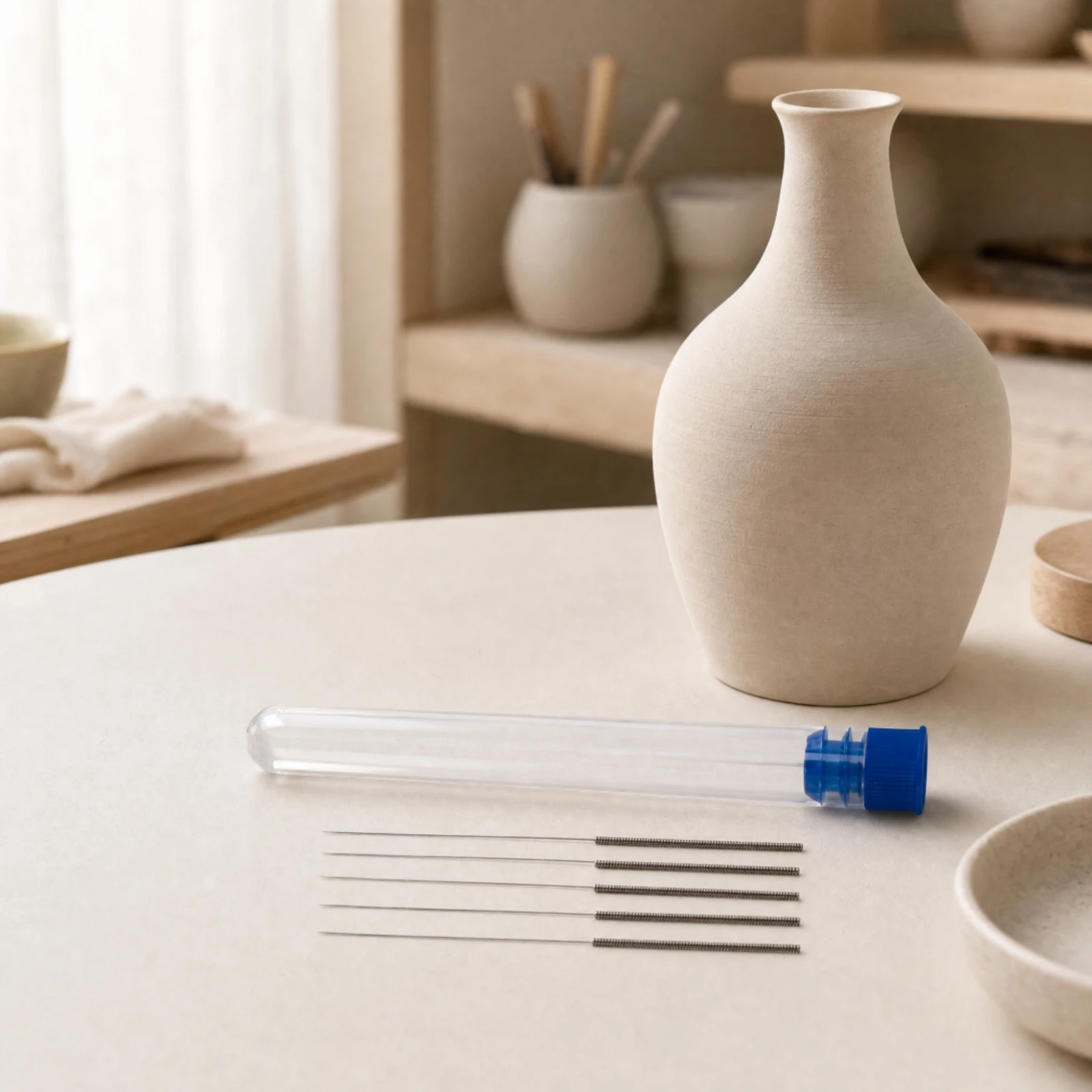 Fine Tip Applicator Bottle with Cleaning Needle Set Controlled Dispensing Pottery Glaze Bottle with Replaceable Flexible