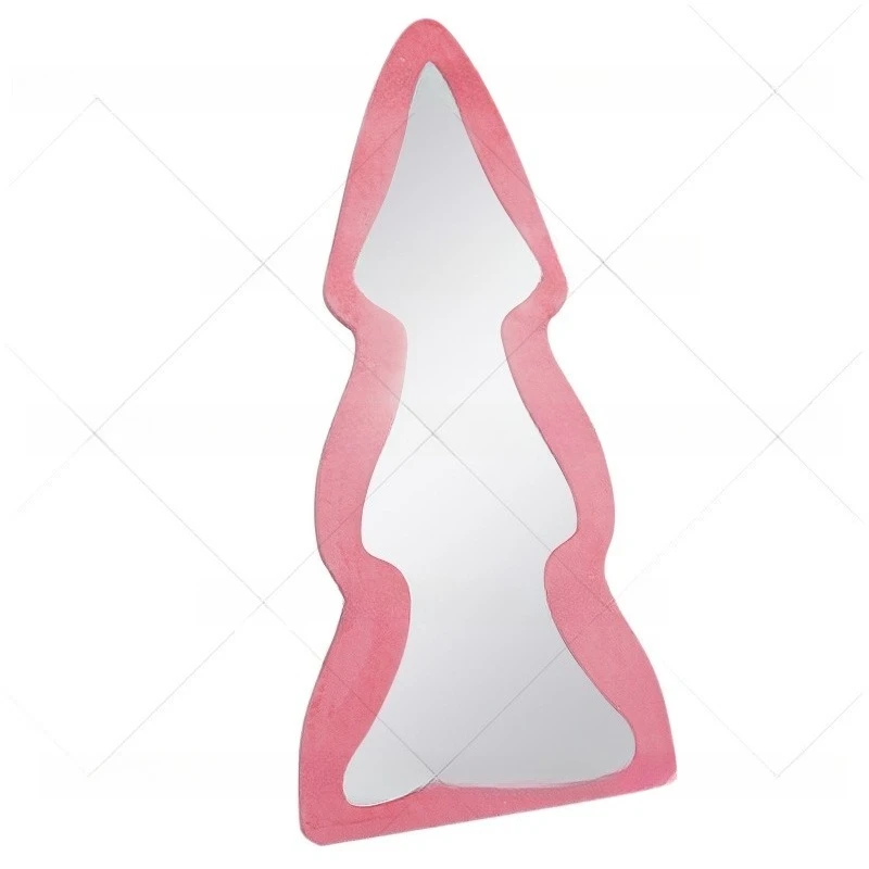 

Dopamine bedroom home coat rack against the wall fitting mirror, Christmas tree fluff wear high definition mirror