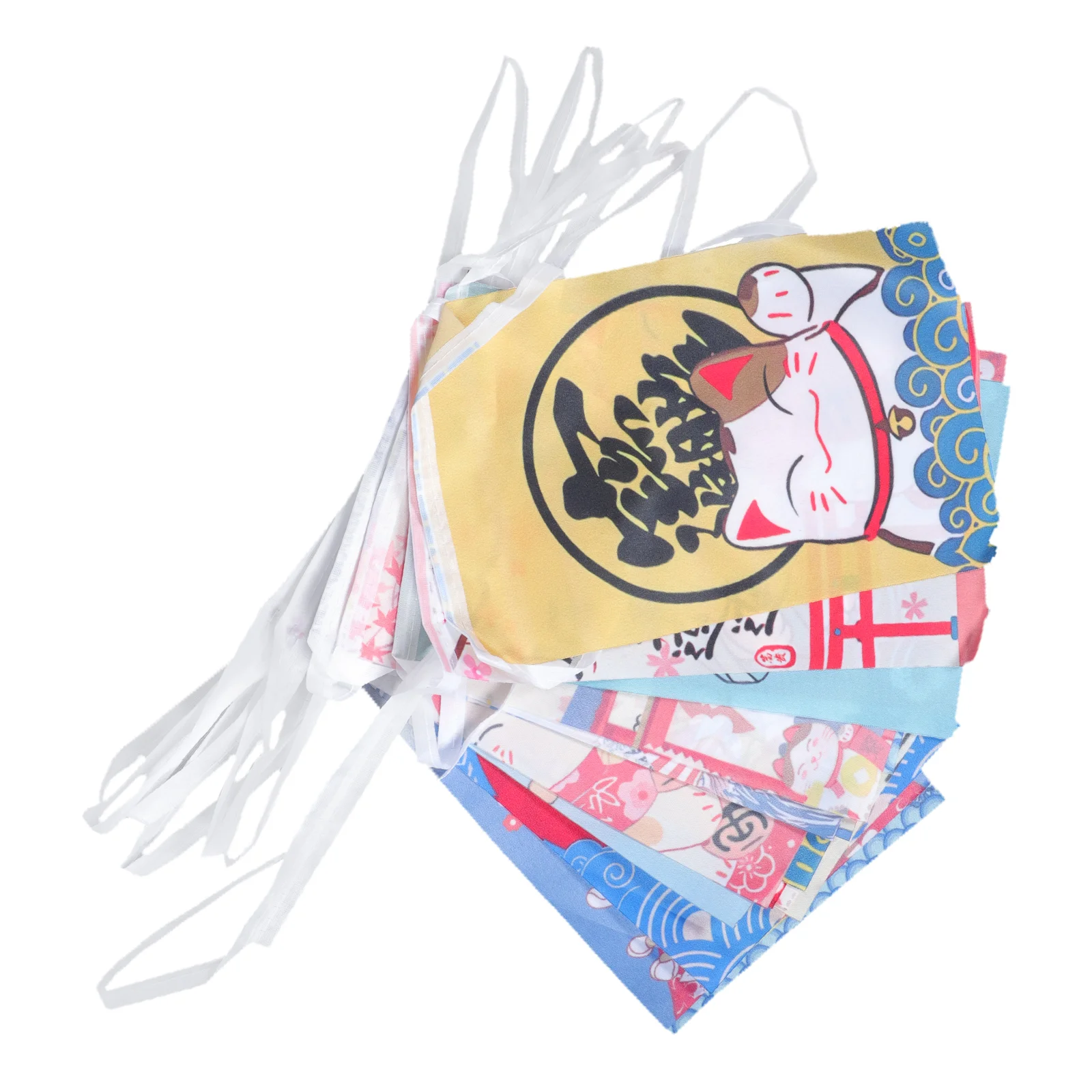 Japanese Banner Flag Bunting Izakaya Cat Hanging Birthday Banners Sushi Flags Fortune Wall Pendant Restaurant Wealth Garland