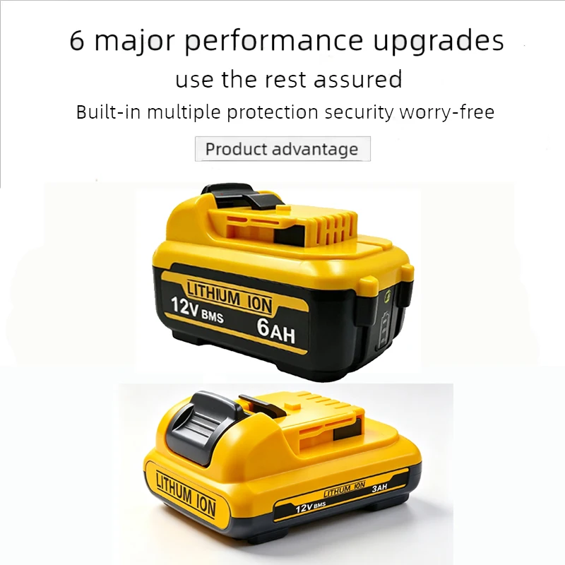 🏅12V 3AH/6AH Lithium Battery Pack Is Suitable for Replacing Tool Batteries Such as Dewalt DCB125, DCB123, DCB127, DCB120, Etc view 2