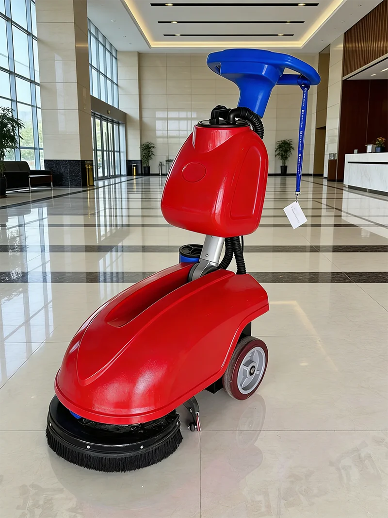 Automatic Floor Scrubber Dryer Walk Behind Industrial Cleaning Machine for Warehouse Factory Supermarket