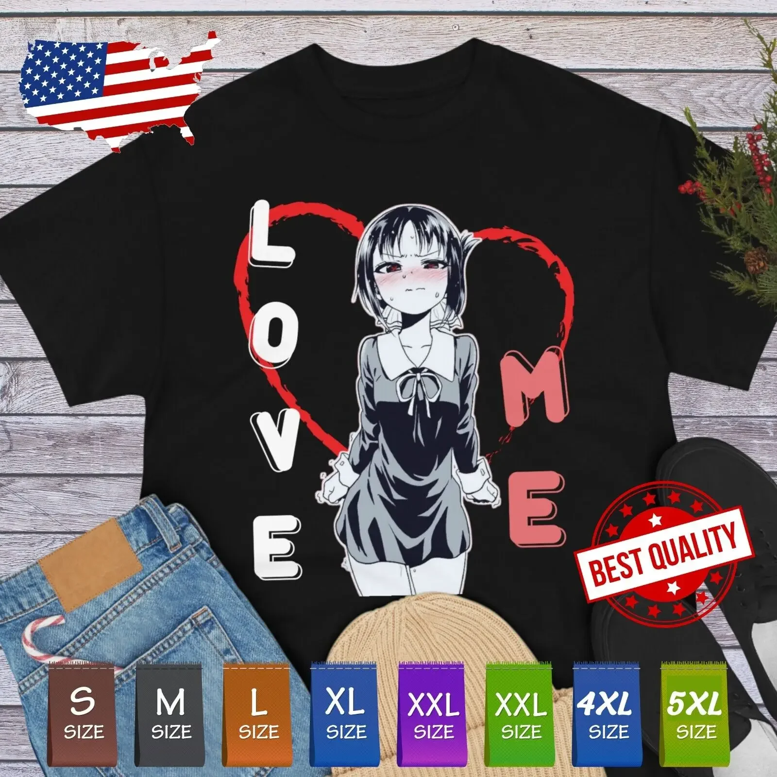 Love Me Waifu T Shirt Anime Lovers Manga Japanese Kaguya Sama Ecchi Hentai