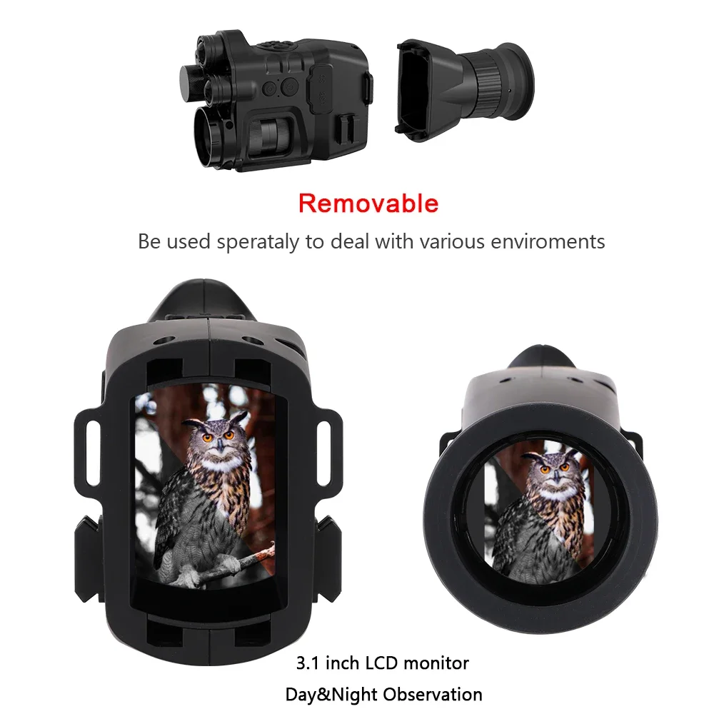 2024HD1080 HENBAKER Night Vision Monoculars Digital Scope Dual Infrared Light Crosshair Cy789 Day&night HD1080Night Hunting Scop