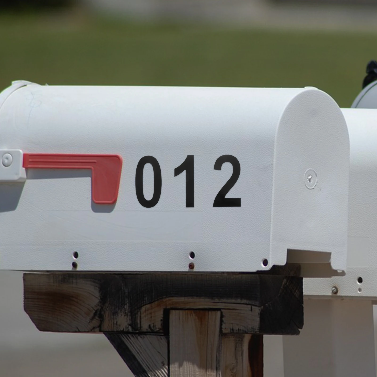 

6 Sheets Reflective Address Numbers Mailbox Stickers House Number Labels Black Adhesive Signage For Outside Trash Bin Locker