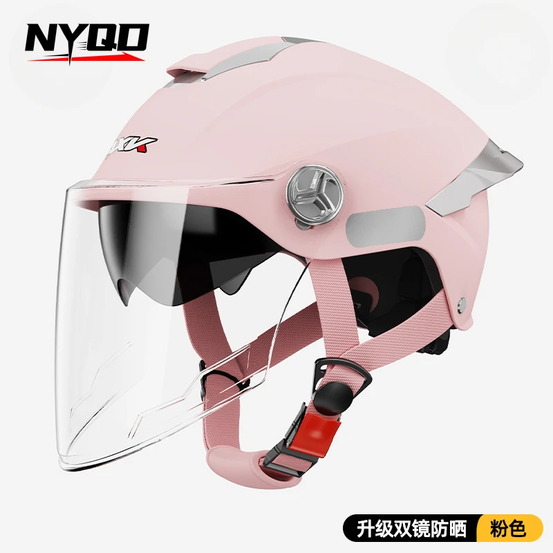 Helm sepeda motor listrik untuk pria dan wanita, helm keselamatan berkendara Musim Panas baterai listrik wanita Semua Musim 헬helmet Helmet 모