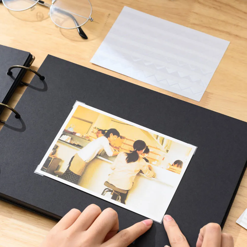 

5 Sheets Self Adhesive Photo Corner Stickers for Scrapbooking Photo Album Decor Protection Mounting Corners DIY Memory Keeping