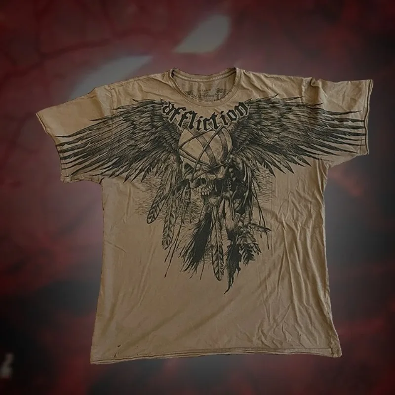 2026 Vintage Gothic-Stil, locker und atmungsaktiv, neues Modell Herren-T-Shirt, sehr beliebt und geeignet für tägliche Ausflüge und Streetwear. – Detail 13