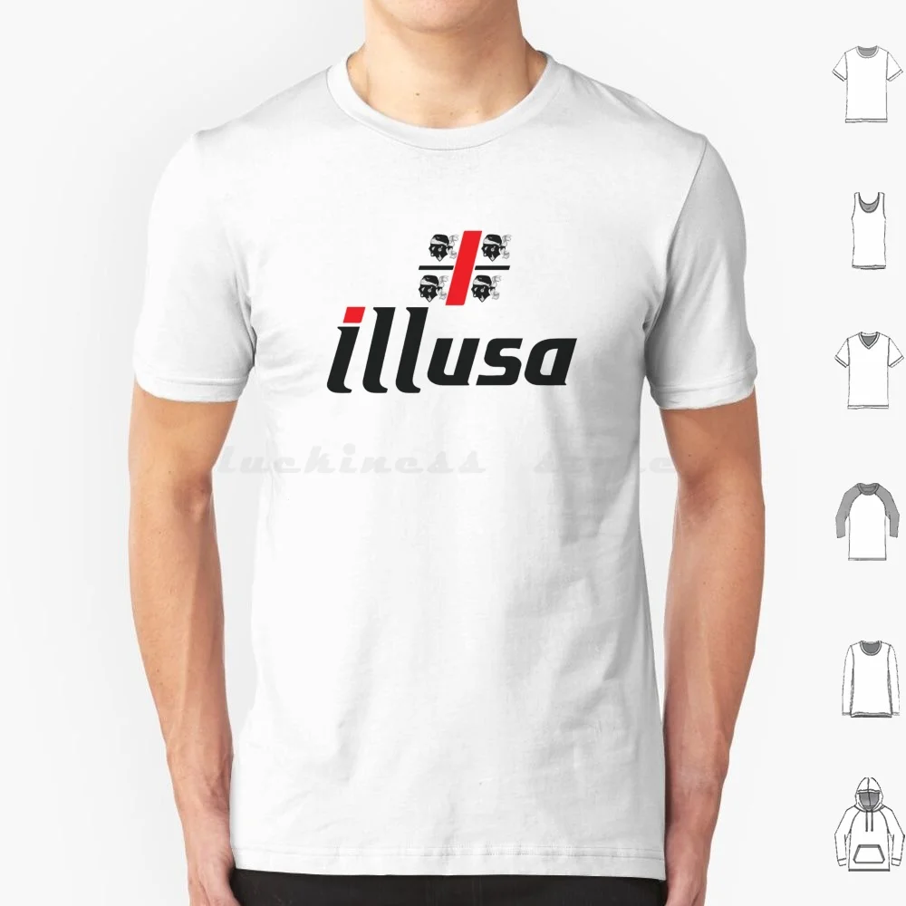 Illusa : Bionda Sardegna T Shirt Big Size 100% Cotton Illusa Ichnusa Sardegna Sardinia Sis