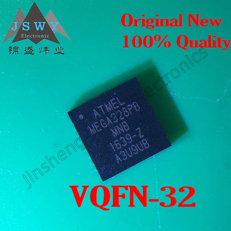 

(2/10 pcs) ATMEGA328PB-MN VQFN-32 ATMEGA328PB/8-bit Microcontroller/32KB Flash 1KB EEPROM 2KB SRAM/New Original Stock Electronic