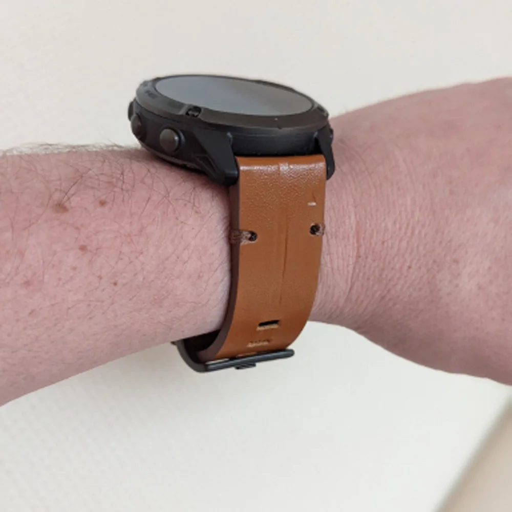 Bracciale QuickFit in vera pelle 26mm 22mm per Garmin Quatix 8/Fenix 7 7X E 8 6X 6 Pro 5 5X Epix Pro/Enduro 3 2 Descent G2 Band