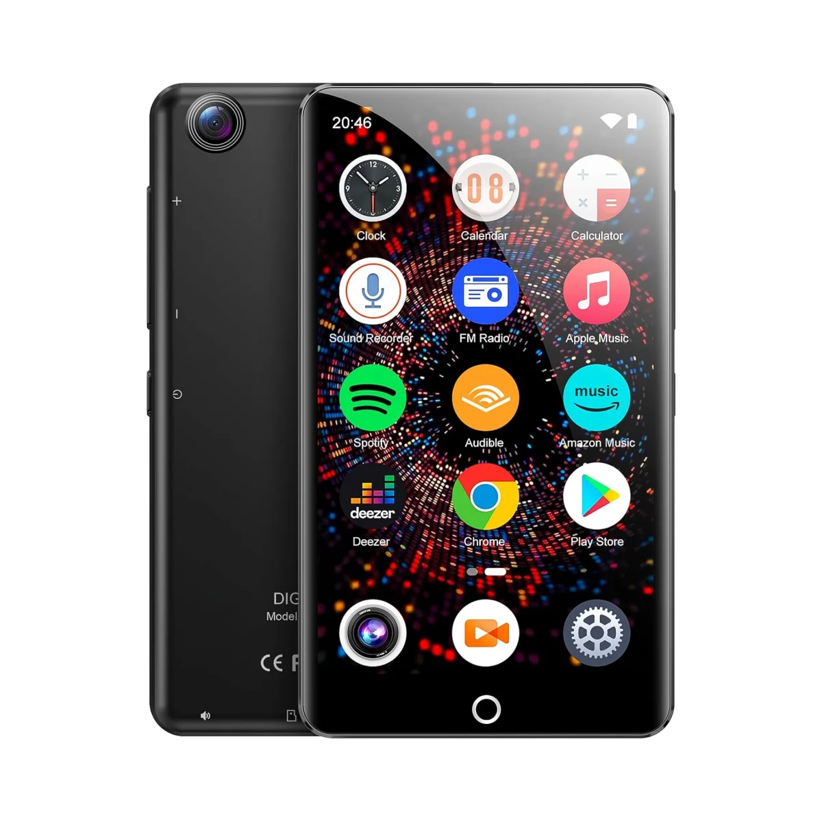 80GB（16GB+64GB） MP3 Player with Bluetooth and WiFi, MP3 Player with Rear Camera, Android Mp4 Mp3 Player with Spotify, Audible,