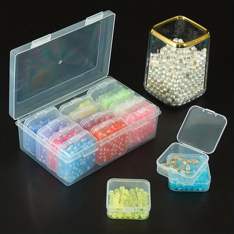 12/14Grids Rhinestones Storage Box Jewelry Packaging Boxes DIY Diamond Painting Box Nail Storage Boxes  Organizer